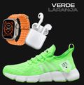 Kit com Tênis Pro + SmartWatch + Fone Bluetooth | Envio Imediato