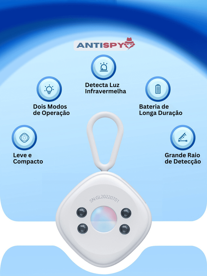 Detector de Câmeras Escondidas AntiSpy Jetto™ - Versão 2023