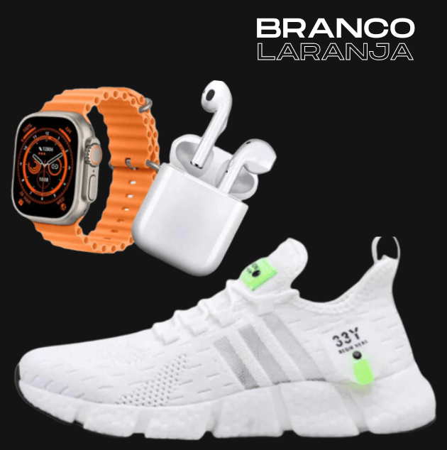 Kit com Tênis Pro + SmartWatch + Fone Bluetooth | Envio Imediato