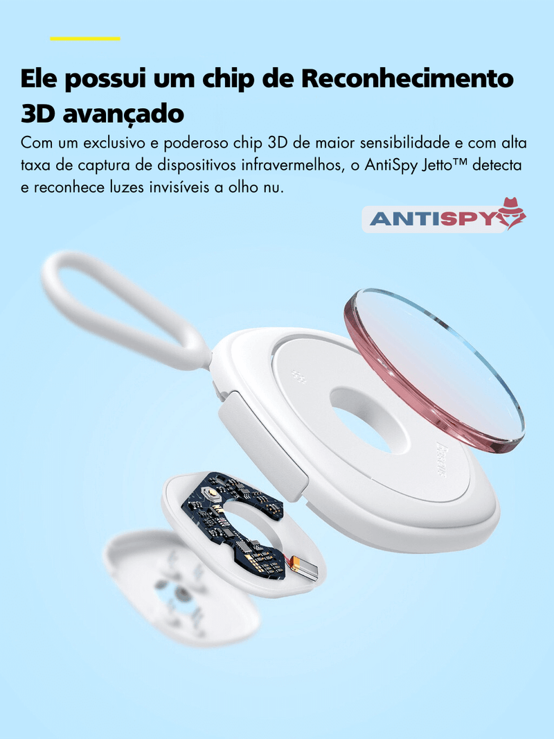 Detector de Câmeras Escondidas AntiSpy Jetto™ - Versão 2023
