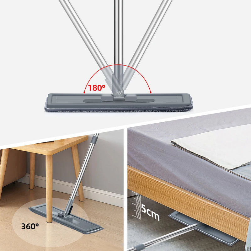 Flat Mop Esfregão com Vassoura e Balde | Lava, Seca e Tira o Pó | Compre e Ganhe Brinde